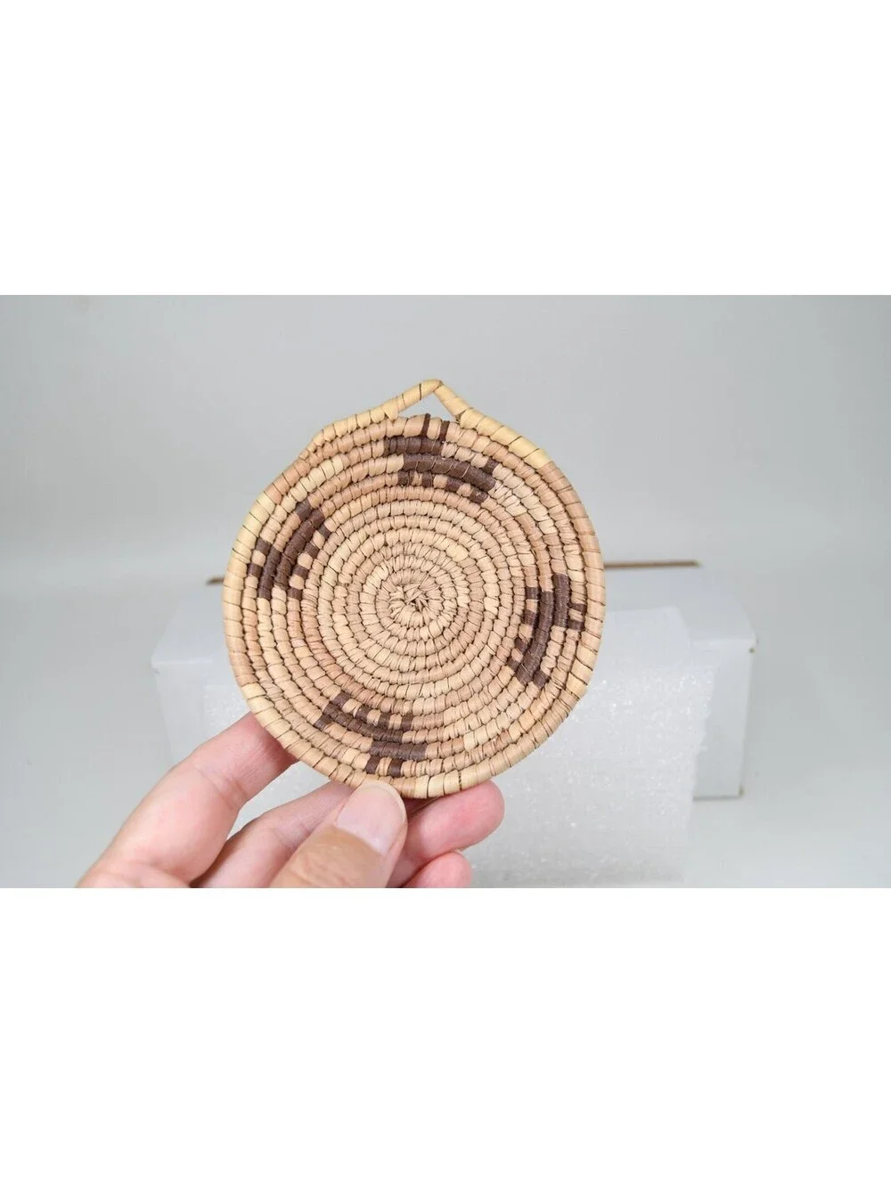 Hopi Native American Coiled Basket Mini 3.5